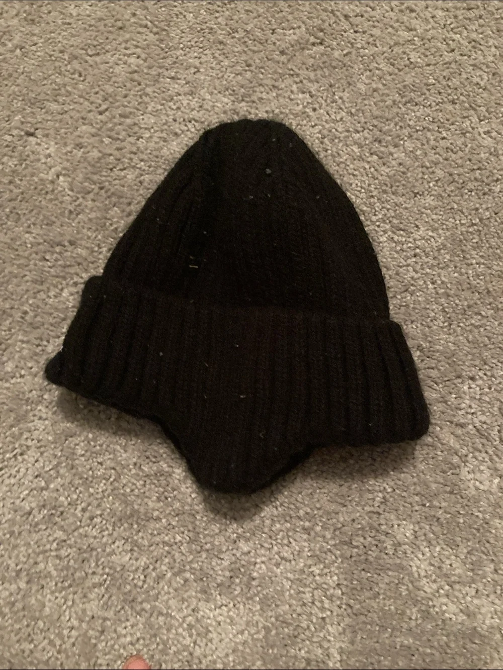 Amazon Kids Ribbed Earflap Beanies - Black & Mustard
